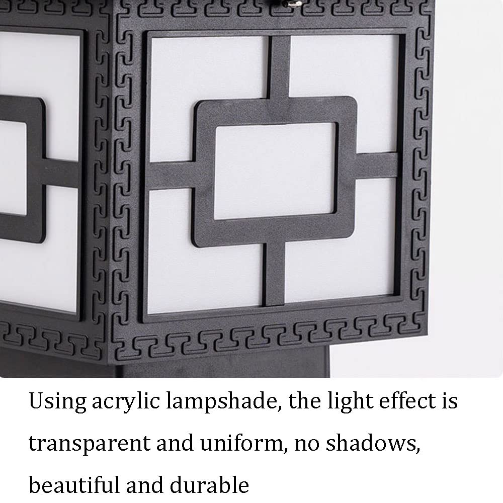 Solar Powered Outdoor LED Pillar Lights - Waterproof Garden Post Lamps with High Transmittance Acrylic Shade for Lawn, Pathway & Landscape Lighting (Set of 2) - Perfect for Patio, Driveway and Backyard Decor