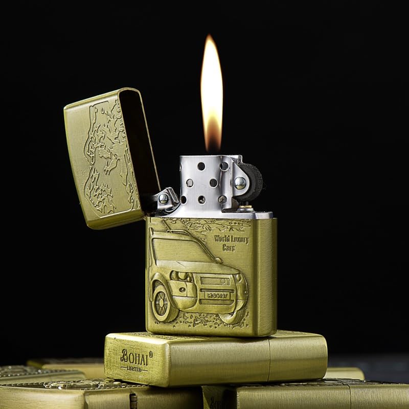 Junweideyi Chinese Style Zippo Replacement Lighter Case - Compatible with 3.6cm x 1.2cm x 5cm Inserts (Style 15) | Perfect for Collectors, Gifts & Outdoor Activities