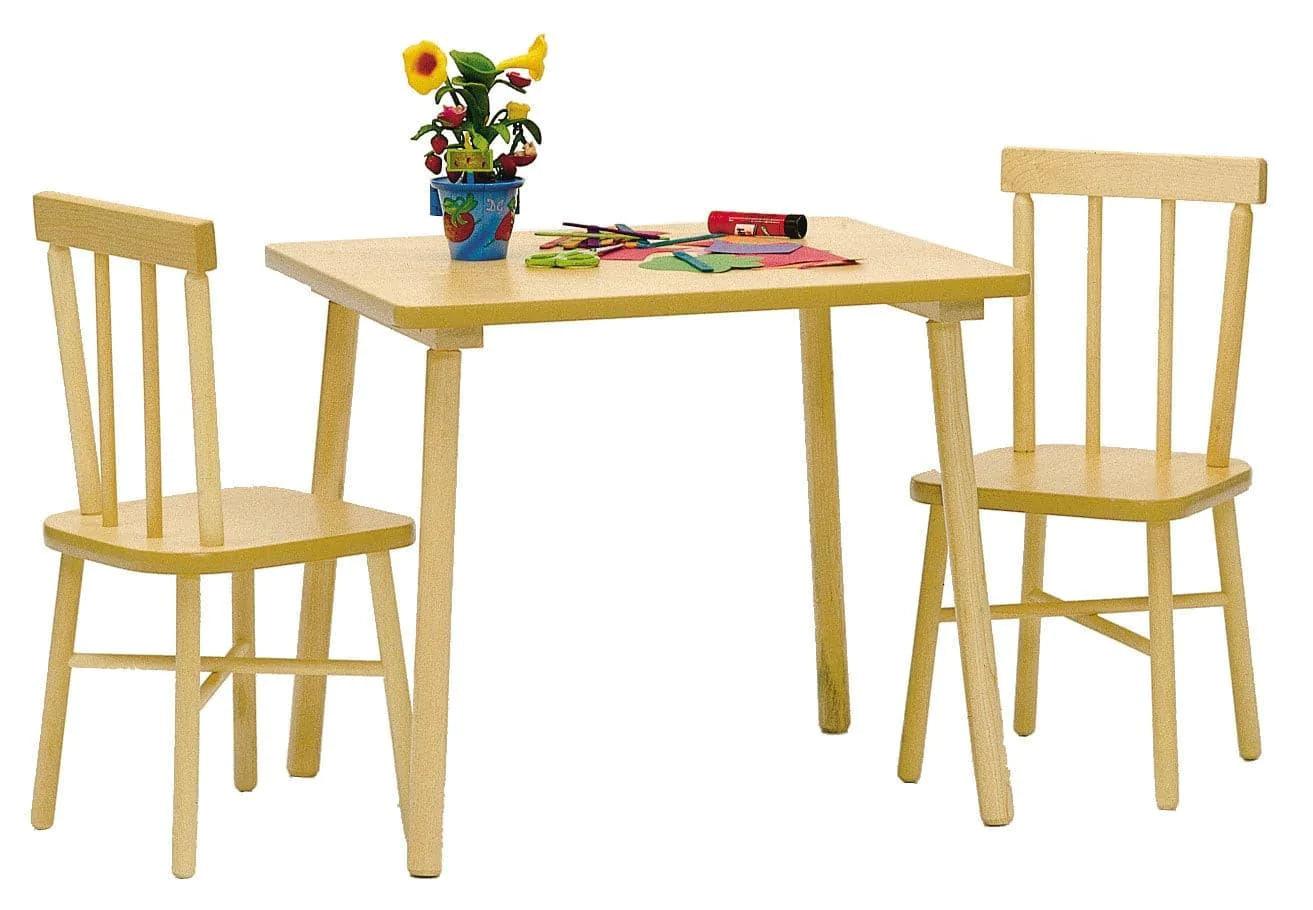 J.B. Poitras Kids Table and Chairs Set - Wooden Toddler Furniture for Playroom, Learning & Arts & Crafts - Perfect for Preschool Activities, Snack Time and Indoor Play