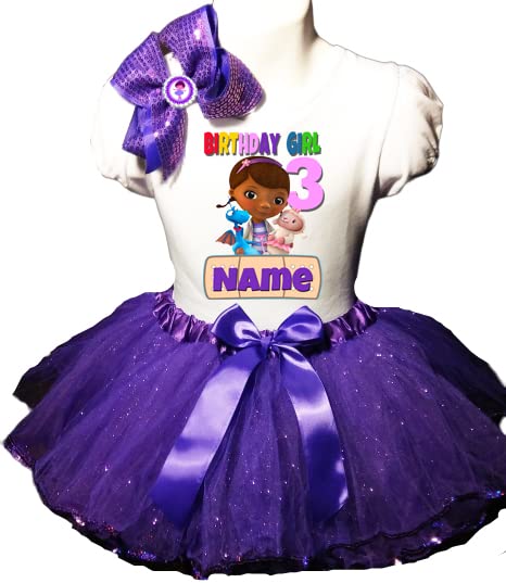 Personalized Purple Birthday Dress & Tutu Set for Girls - 3rd Birthday Outfit - Fast Shipping | Perfect for Birthday Parties, Photo Shoots & Special Celebrations