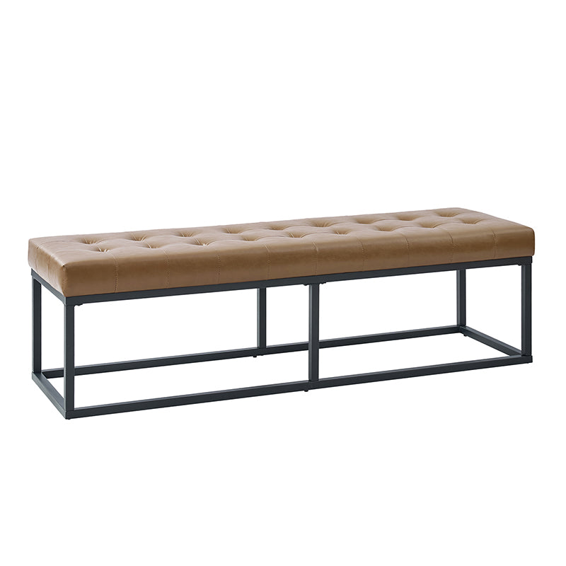 Amparo Mid Century Modern Bench with Sturdy Metal Base - Perfect for Living Room, Bedroom, or Entryway Seating