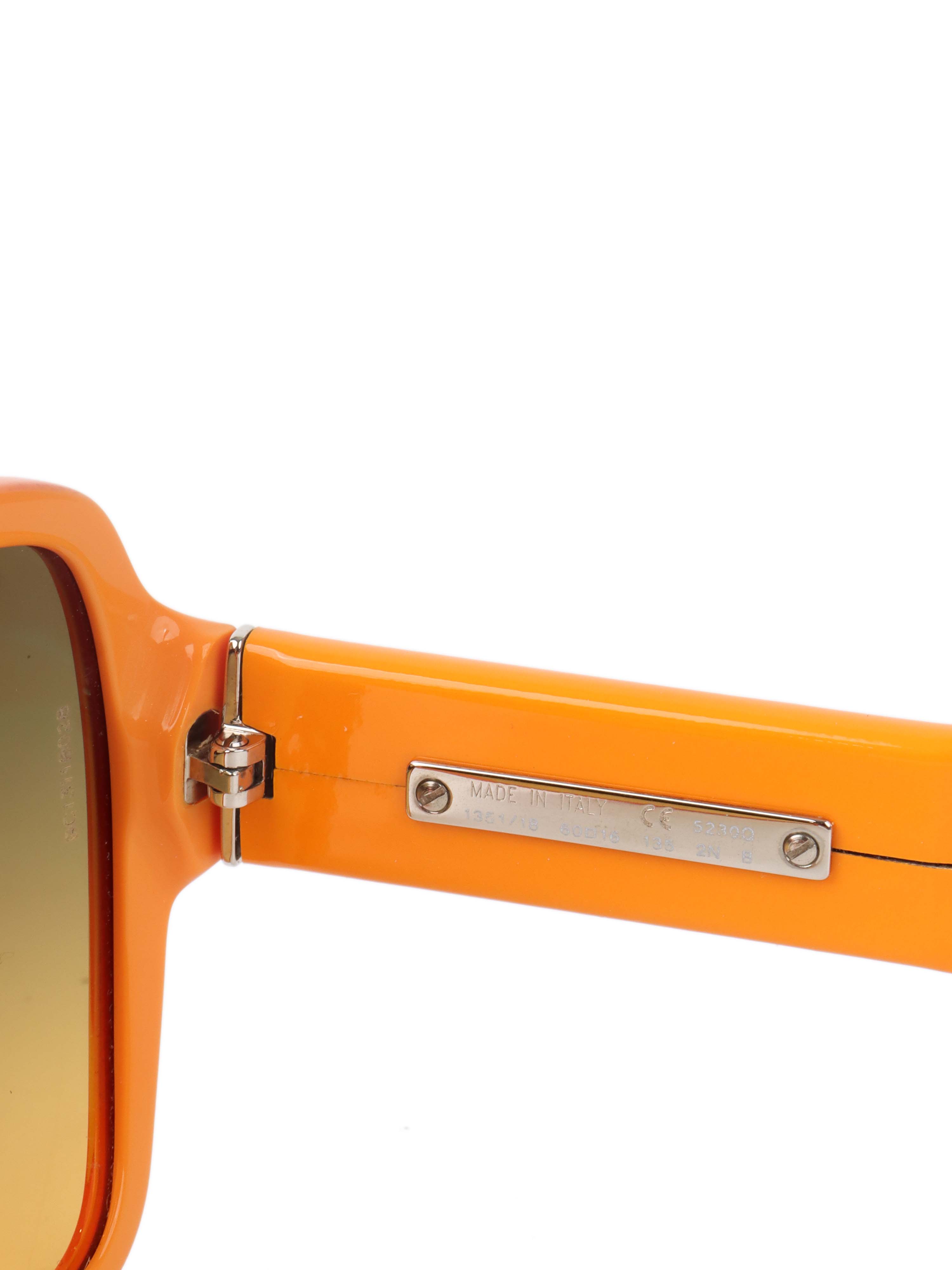 Chanel Orange Frame Sunglasses for Women - Luxury Designer UV Protection Sunglasses - Perfect for Beach, Driving & Summer Fashion Accessories