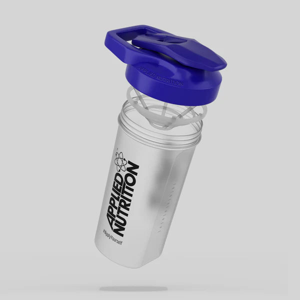 Applied Nutrition 700ml Clear & Blue Protein Shaker Bottle - Perfect for Gym, Workouts & Post-Exercise Recovery