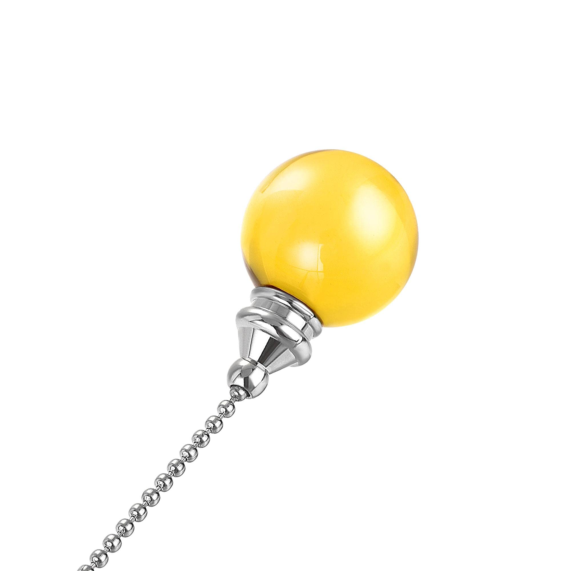uxcell 20 Inch Ceiling Fan Pull Chain with 30mm Crystal Ball Pendant - Golden Tone Lighting Accessory for Fan & Light Control - Perfect for Home, Bedroom, Living Room & Office Decor