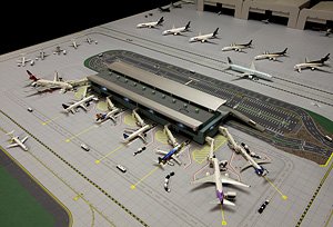 GeminiJets 1:400 Scale Die-Cast Airport Terminal Building Model - Perfect for Aviation Collectors & Airport Diorama Displays