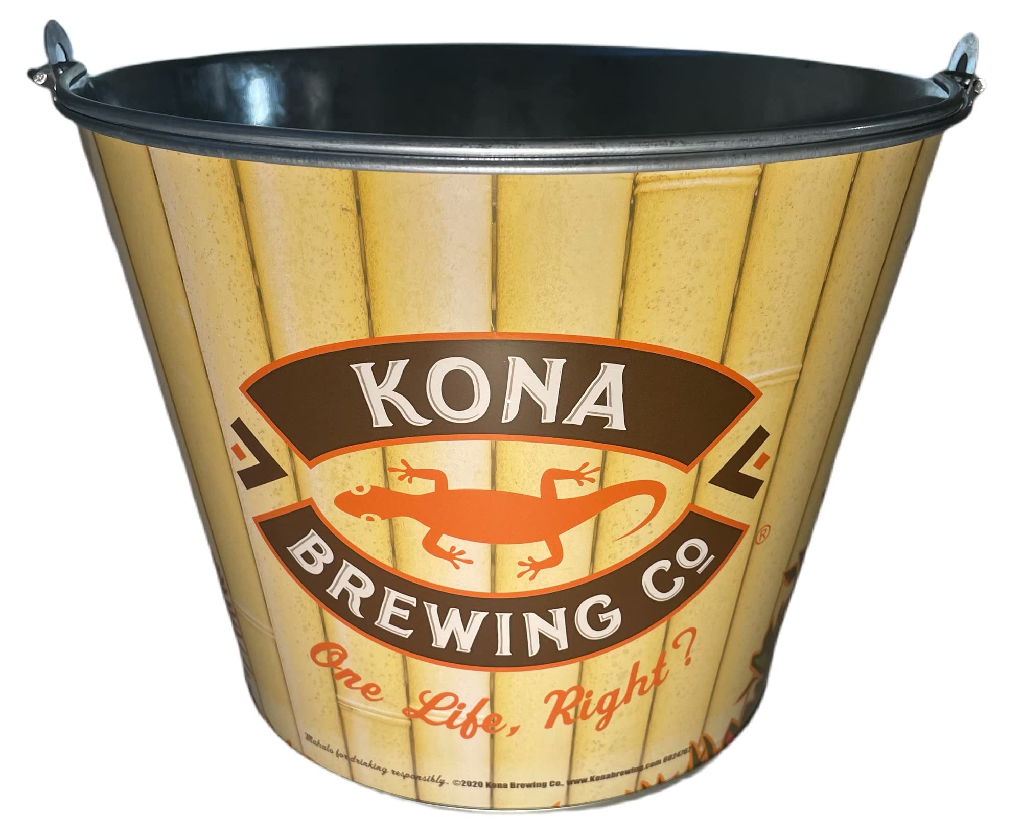 Kona Brewing Company One Life Right? Insulated Beer Ice Bucket - Perfect for Chilling Drinks at Parties, BBQs & Beach Outings