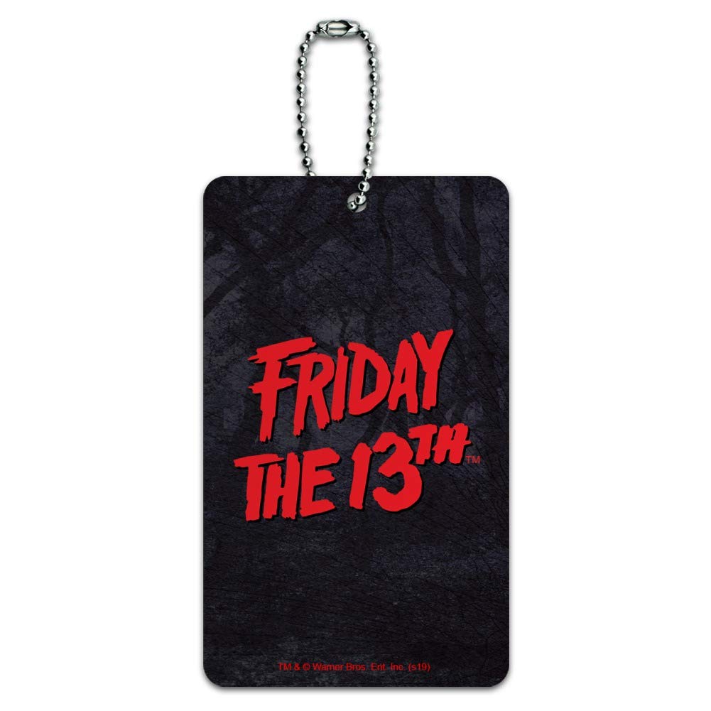Friday The 13th Horror Movie Logo Luggage Tag - Durable Suitcase ID Card for Carry-On Bags - Perfect for Travel, Halloween Costumes & Horror Fan Gifts
