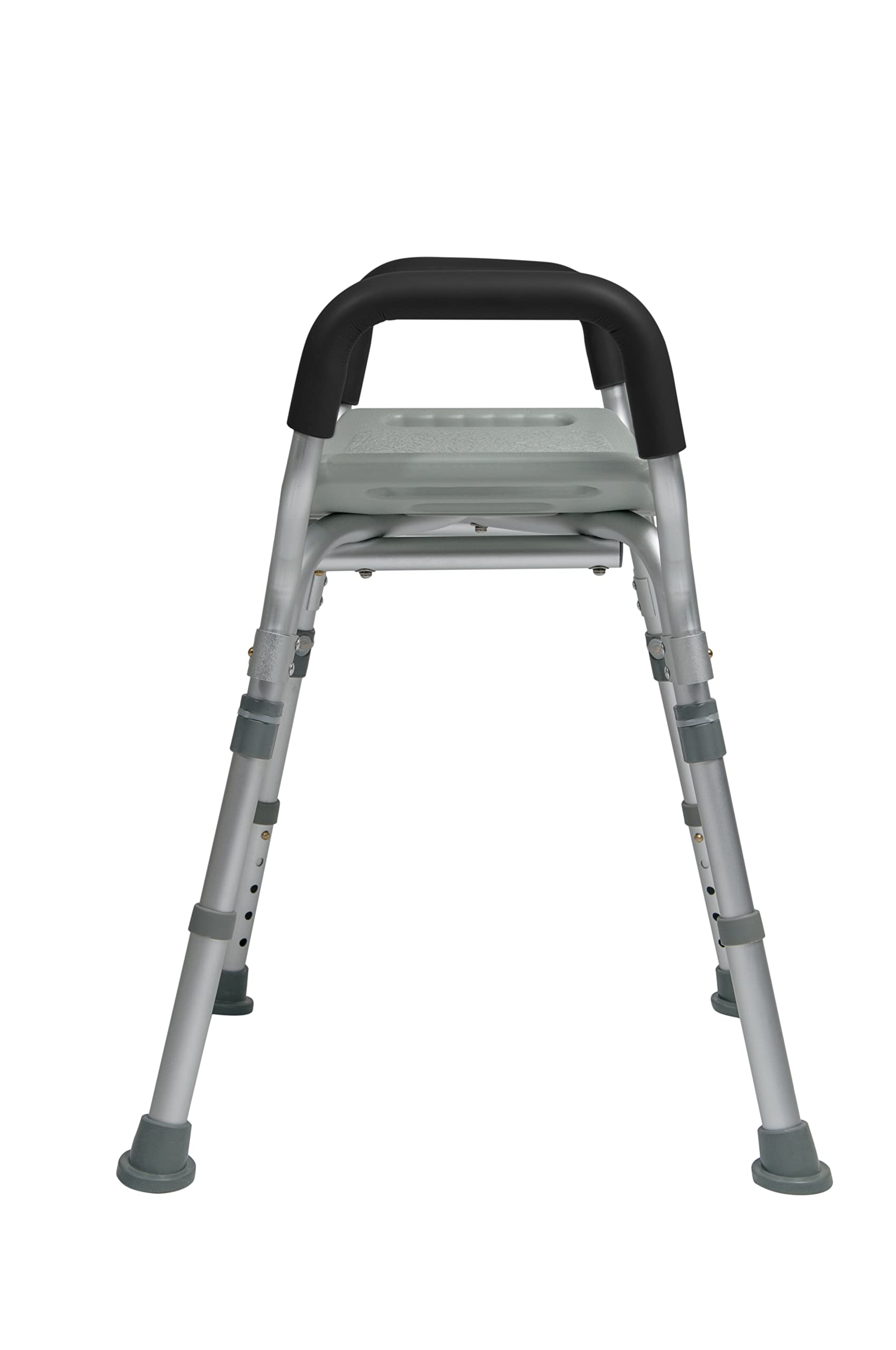 Graham-Field 7931RA Lumex Platinum Collection Bath Seat with Support Arms - Standard Grey Shower Chair for Adults (350 lbs Capacity) - Pack of 4 - Ideal for Elderly Care, Post-Surgery Recovery & Accessible Bathing