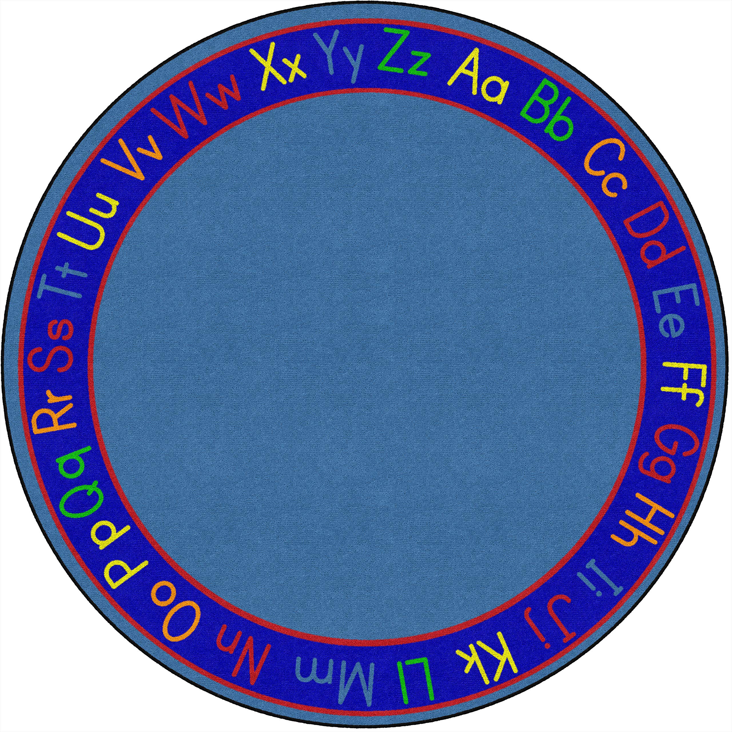 Premium Alphabet Kids Educational Rug - Non-Slip 6' Round Classroom & Playroom Carpet for Early Learning, ABC Letters Floor Mat - Perfect for Homeschooling, Daycare & Toddler Play Areas