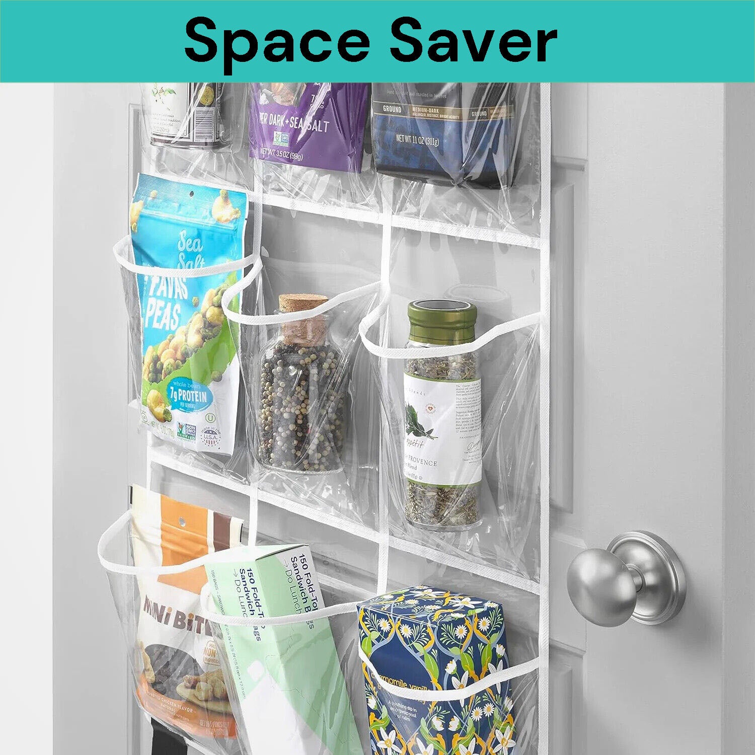 15-Pocket Over The Door Organizer - Space Saving Hanging Storage for Kitchen, Pantry, Shoes & More | Perfect for Small Spaces, Closets & Bathrooms