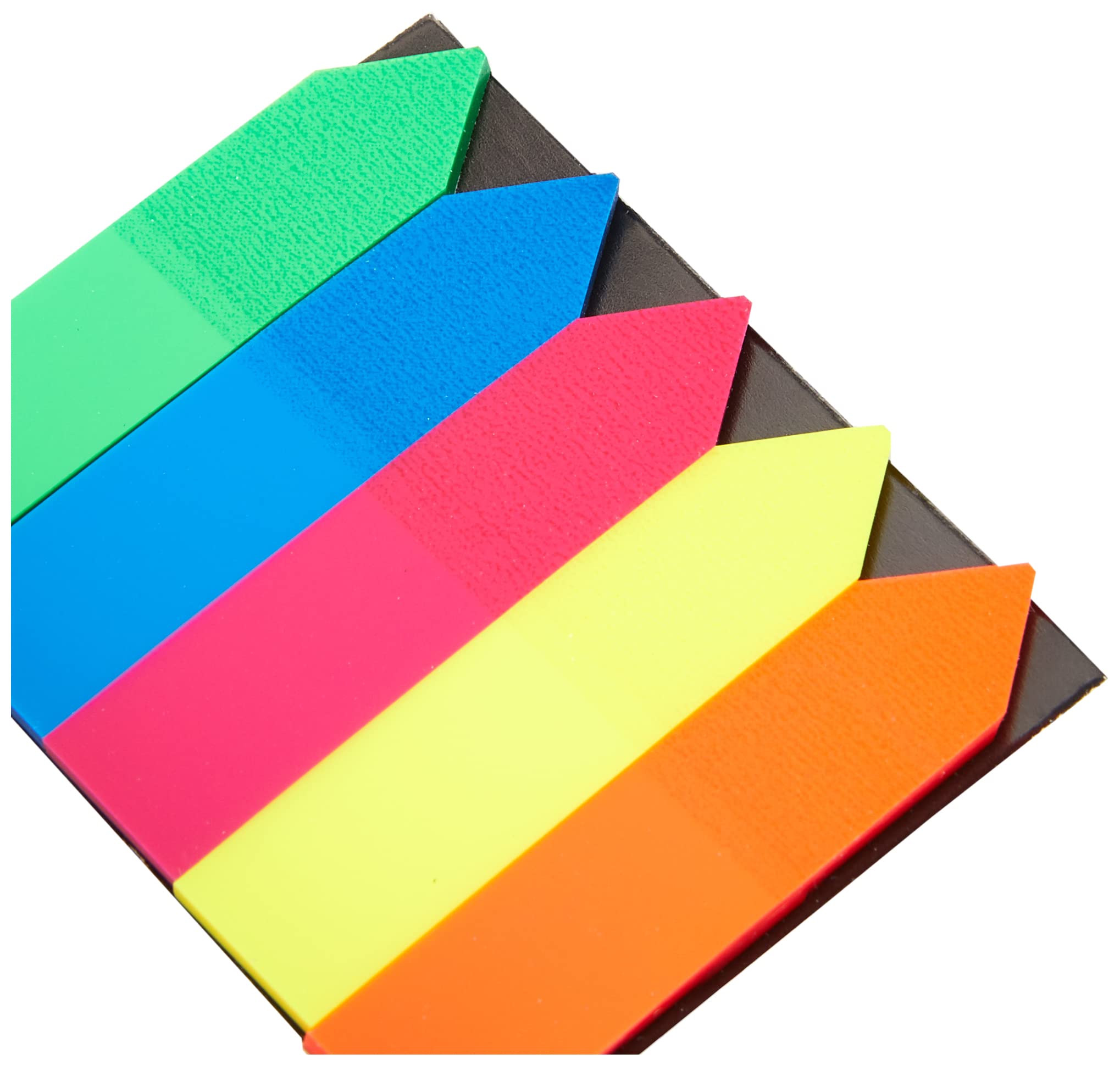 Sigel HN613 Arrow Page Markers Film - 200 Strips in Green, Blue, Pink, Yellow, Orange (0.47 x 1.77 inches) - Perfect for Book Annotation, Study Notes & Office Organization
