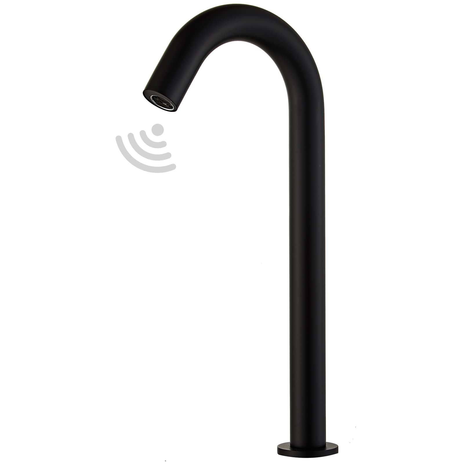 Touchless Automatic Sensor Faucet - Black Kitchen & Bathroom Sink Faucet with Motion Infrared Sensor | Battery or 110V AC Powered | Hands-Free for Home, Public Restrooms & Commercial Use | Tall Aerator Spout for Efficient Water Flow