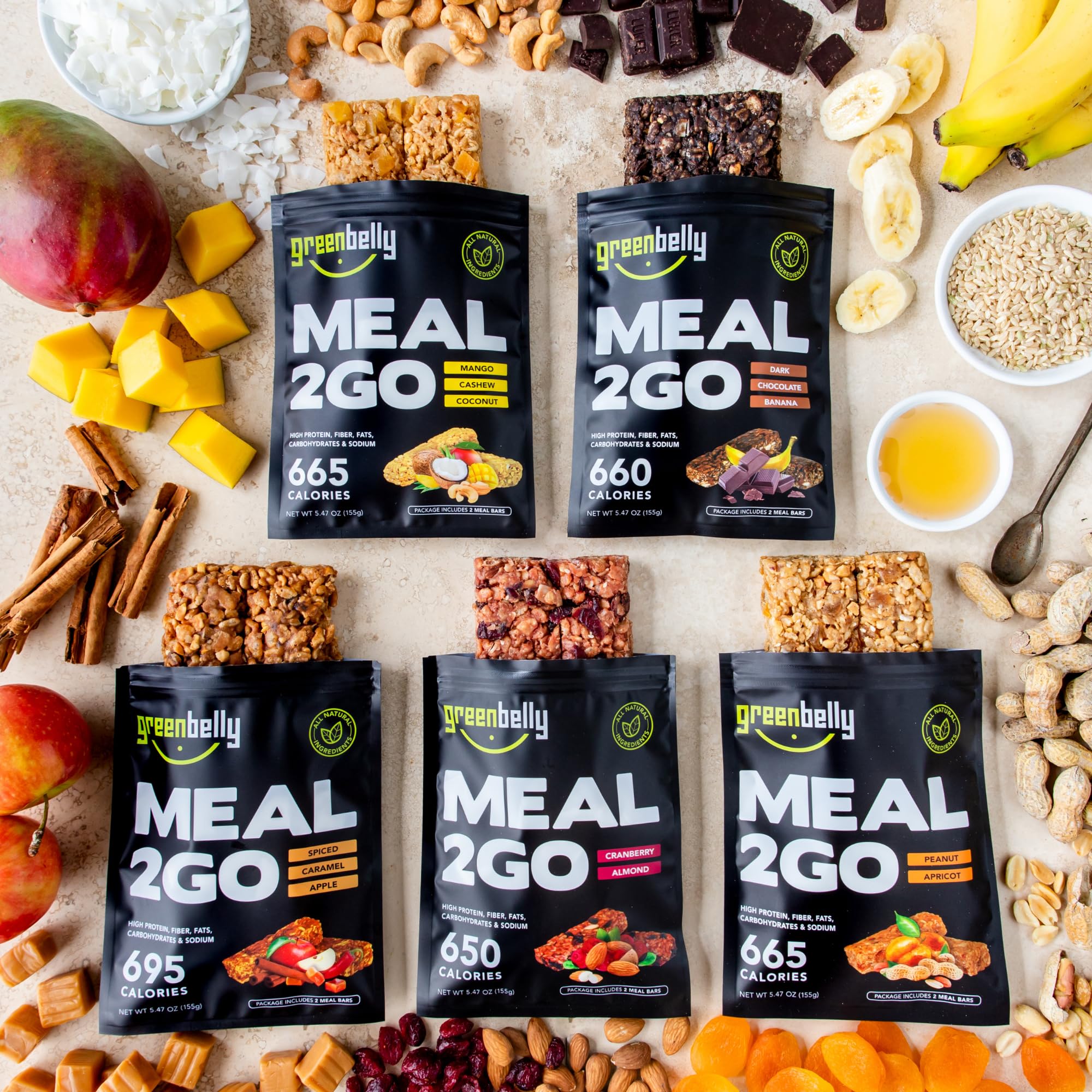 Greenbelly All Natural Backpacking Meals - 650 Calorie High Protein Hiking Meal Bars (Dark Chocolate Banana Flavor, 30 Count) | Perfect for Camping, Hiking & Outdoor Adventures