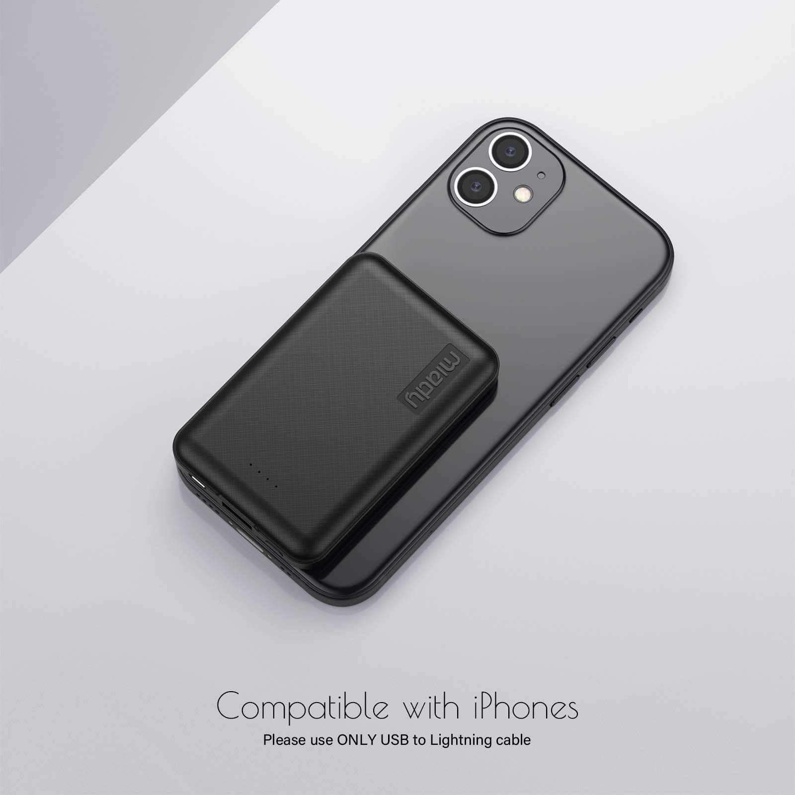 Miady 2-Pack 5000mAh Ultra Slim Portable Charger - Fast USB-C Power Bank with 5V 2.4A Output for iPhone 16/15, Samsung S24/S22, Google Pixel, iPad & Android | Compact Travel Charger for Phones, Tablets & Wireless Earbuds | Perfect for Air Travel, Camping & Emergency Power Backup