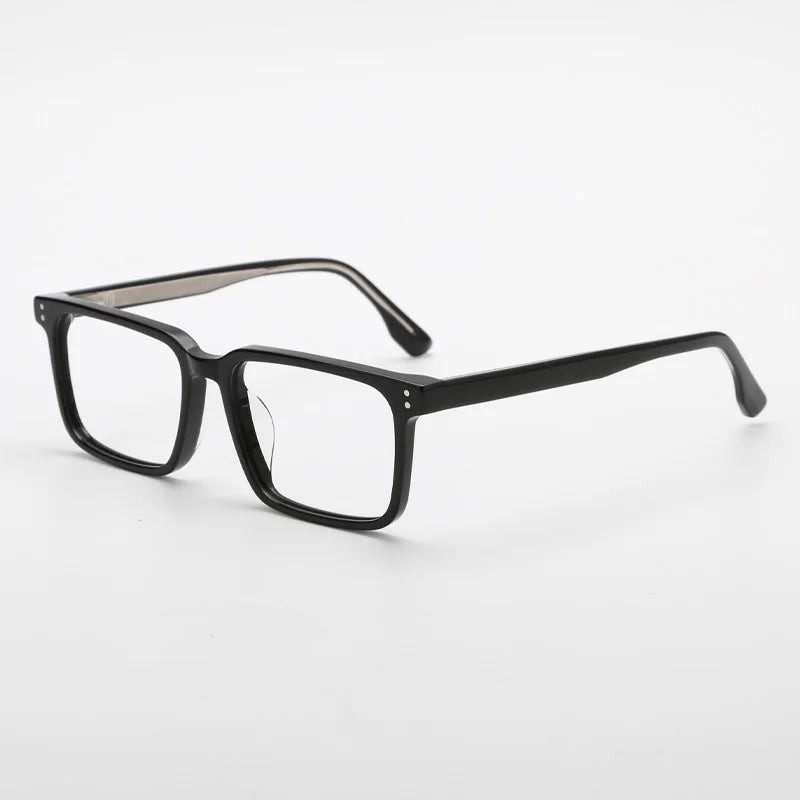 Stylish Black Unisex Square Acetate Eyeglasses BM118 - Perfect for Work, Reading & Fashion Accessories