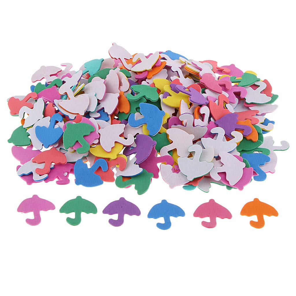 1 Set EVA Foam Stickers for Kids DIY Crafts - Mini Umbrella Shapes for Scrapbooking, School Projects & Home Decor | Abbraccia Creative Arts & Crafts Supplies