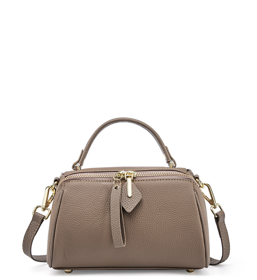 Vintage Mini Boston Bag for Women - Stylish Leather Shoulder Handbag for Travel, Work & Everyday Use