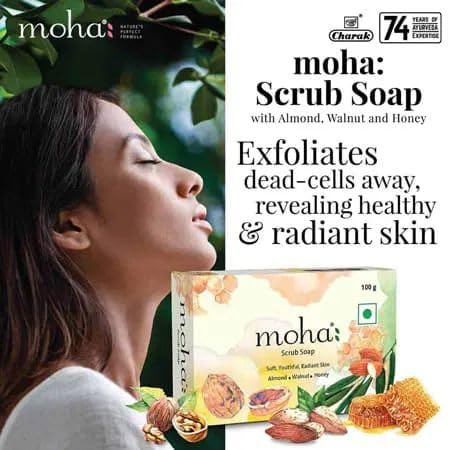 MOHA Multi Soap Pack - Hydrating & Nourishing Bar Soap for Soft Skin & Face (100g x 3 Bars, 300g Total) - Perfect for Daily Cleansing, Travel & Gift Sets