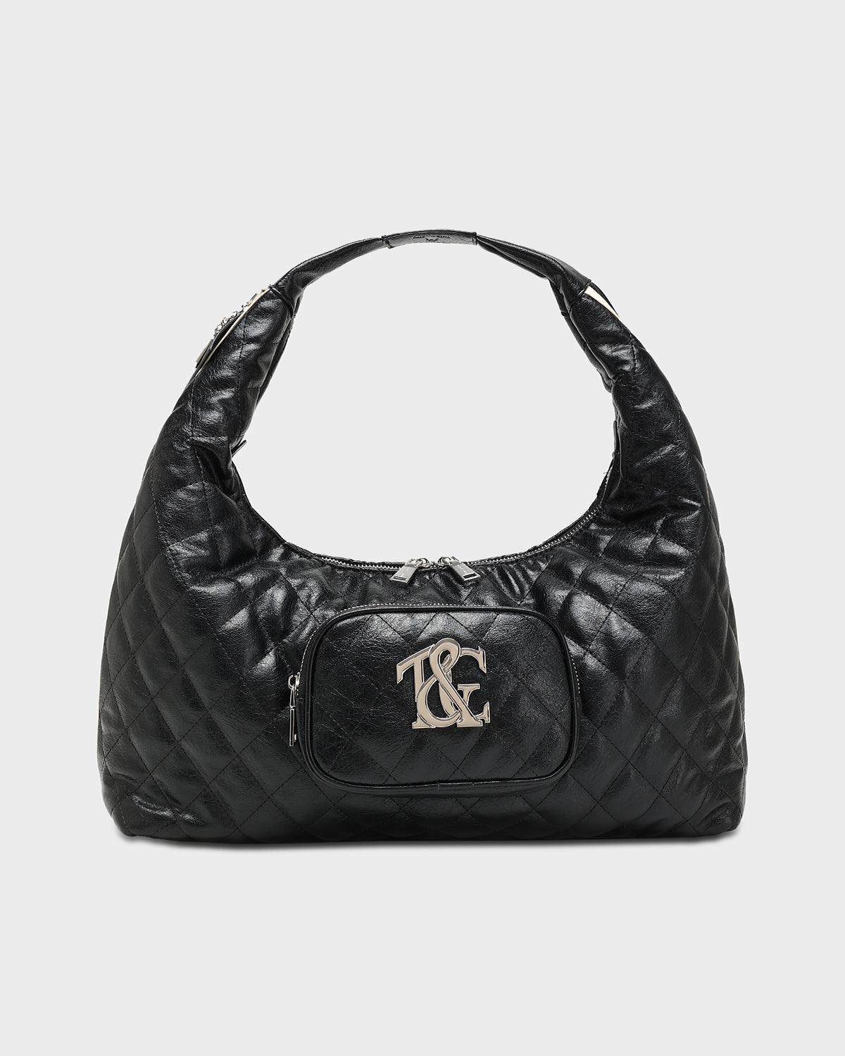 Stylish Black Diamond Stitch Quilted Tote Bag for Women - Fashionable Crossbody Handbag for Work, Travel & Shopping