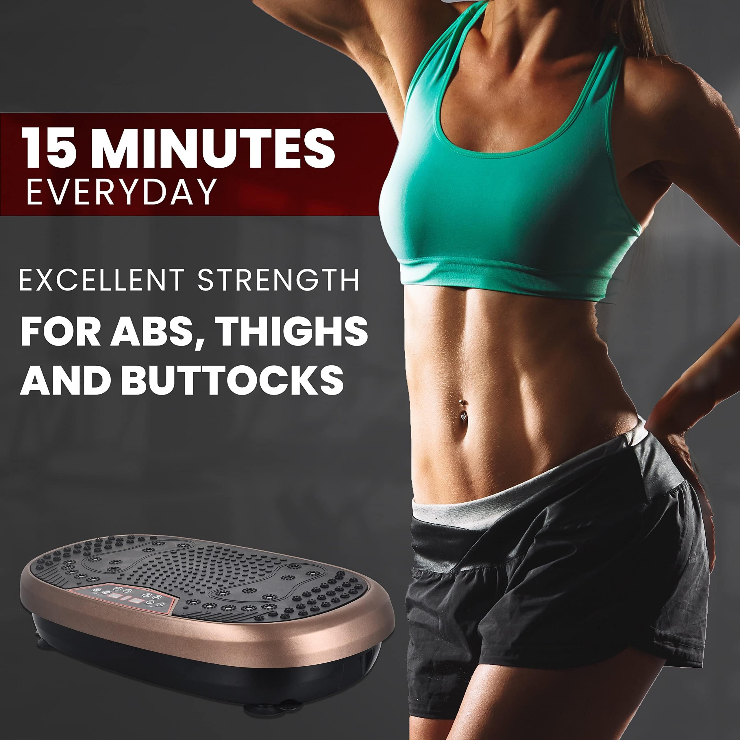 EILISON FitMax 3D XL Vibration Plate Exercise Machine - Whole Body Workout Platform with Resistance Bands for Weight Loss, Toning & Recovery - Ideal for Home Gym, Lymphatic Drainage & Fitness Enthusiasts