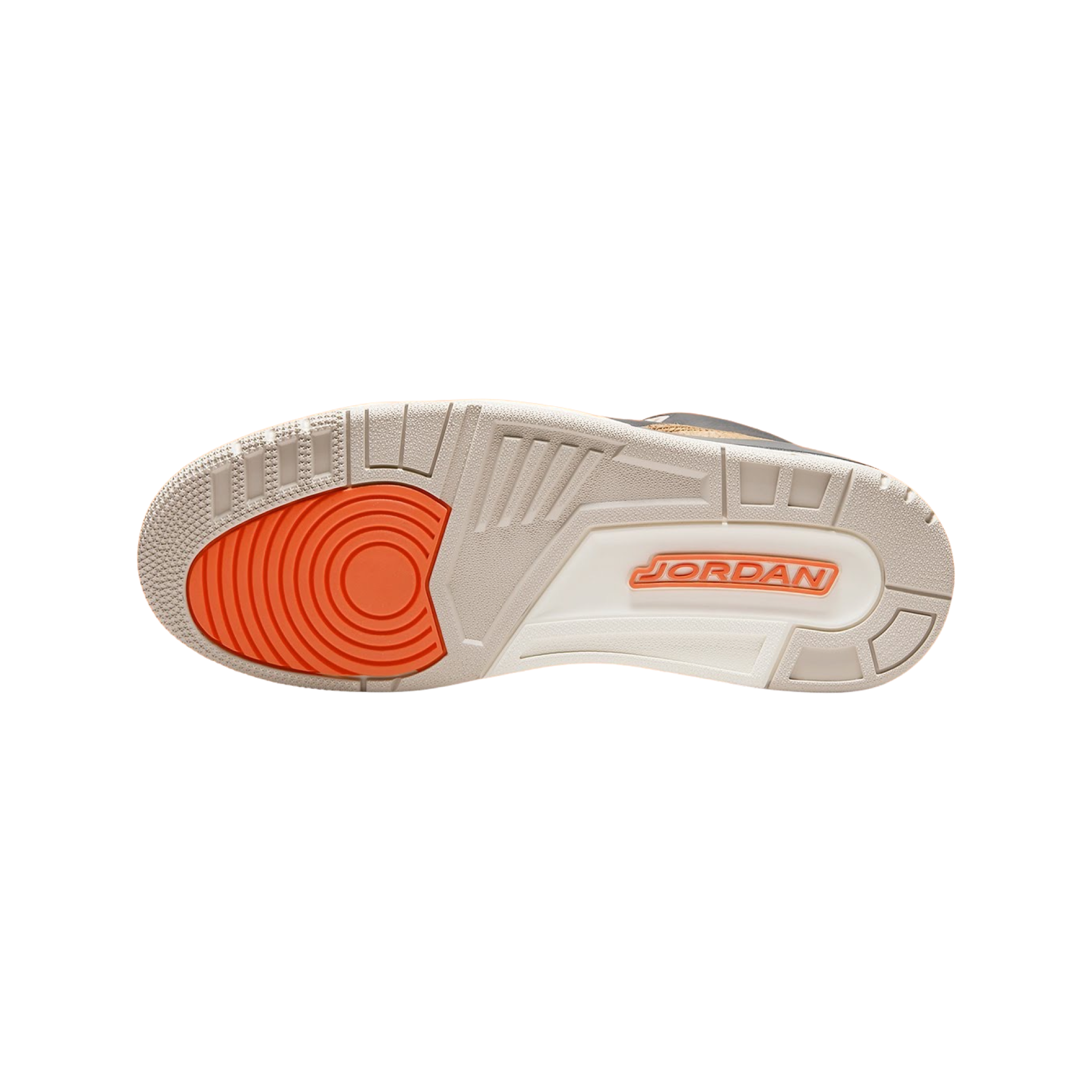 Air Jordan 3 Retro Fossil Stone Black Rush Orange Sneakers - Men's Basketball Shoes for Casual Wear & Street Style Fashion