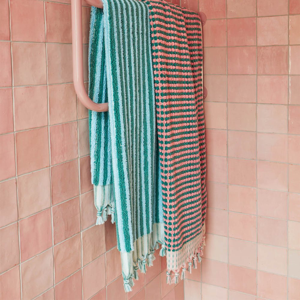 Premium Sailor Stripe Turkish Bath Towel - 100% Cotton, Quick-Drying & Ultra Absorbent - Perfect for Beach, Spa, and Luxury Bathroom Use