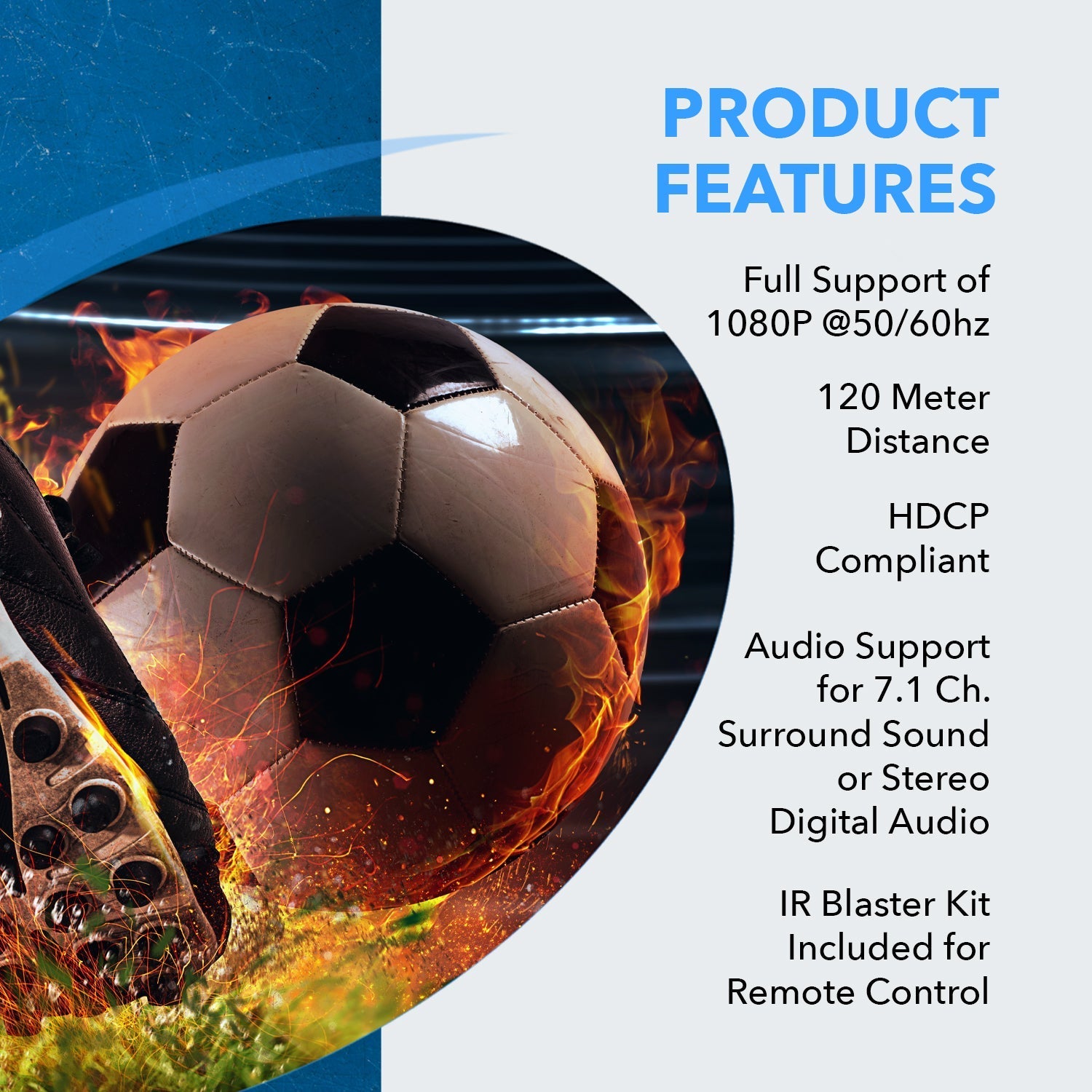 1x4 HDMI Extender Splitter Over CAT5/6 Cable - 1080p HD Video Up to 395ft, IR Blaster & HDbitT Technology (HD EX104) - Perfect for Home Theater, Conference Room & Multi-Screen Displays