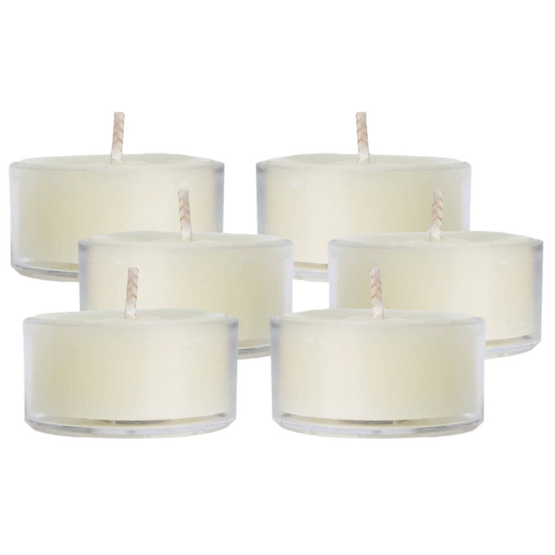 Premium Ivory Beeswax Tea Lights - Set of 6 Natural Candles for Home Decor, Romantic Dinners & Relaxing Ambiance