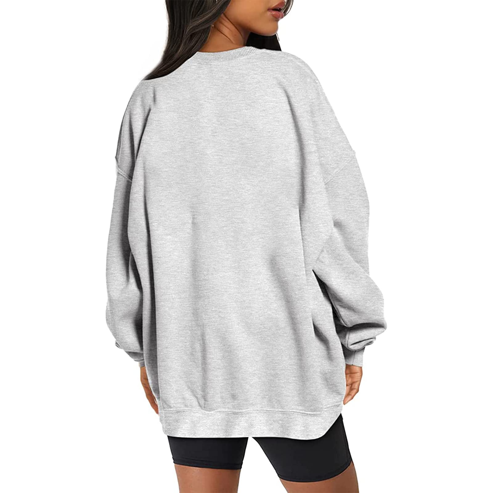 Women's Oversized Crewneck Sweatshirt - Soft Fleece Pullover Sweater with Long Sleeves, Basic Tunic Top for Leggings | Perfect for Casual Wear, Lounge, Yoga & Everyday Comfort