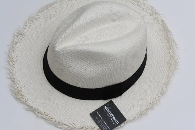Premium Panama Hat for Men & Women - Breathable Frayed Brim Ivory Straw Hat - Perfect for Beach, Summer Outfits & Outdoor Activities