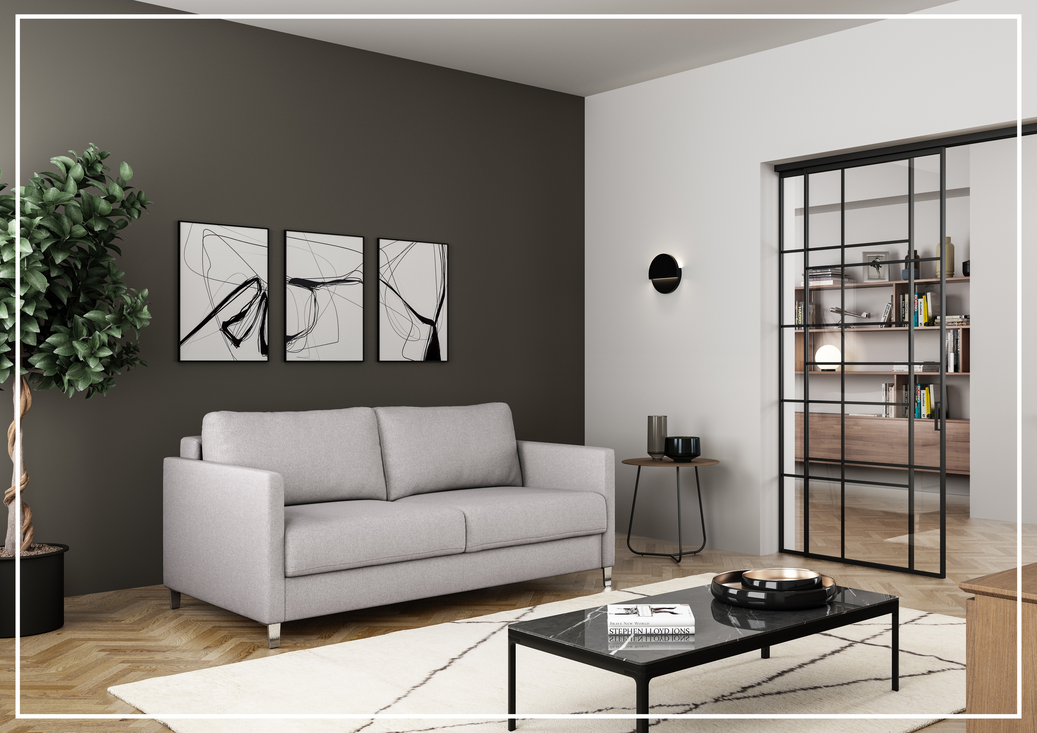 Luonto Elfin Fabric Sleeper Sofa with Nest Mechanism - Convertible 3-in-1 Space Saving Sofa Bed for Small Apartments, Guest Rooms & Home Offices | Perfect for Overnight Guests, Studio Living & Multi-Functional Spaces