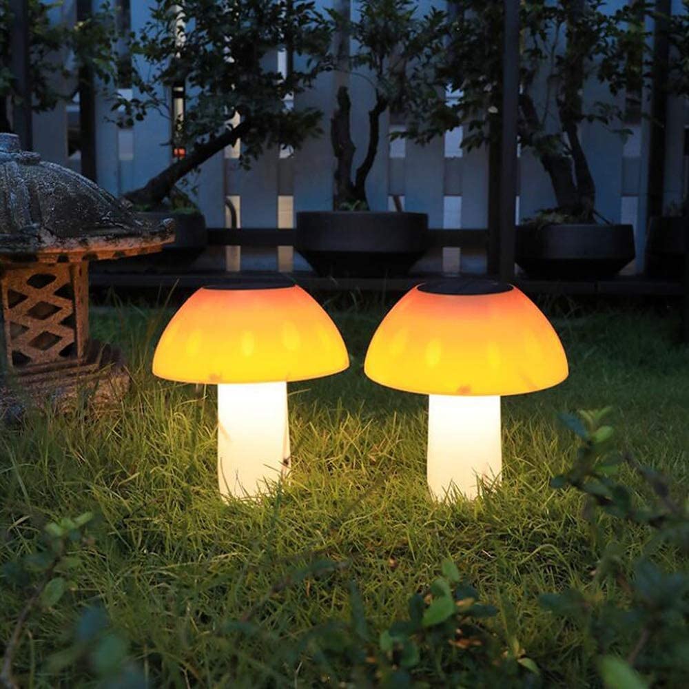 Solar Powered Outdoor Post Lights - Waterproof IP55 Deck & Garden Pillar Lighting - Energy Efficient Solar Bollard Lantern for Patio, Fence, Pathway & Driveway (Rainproof Mushroom Design) - Perfect for Landscape, Yard & Exterior Home Decor