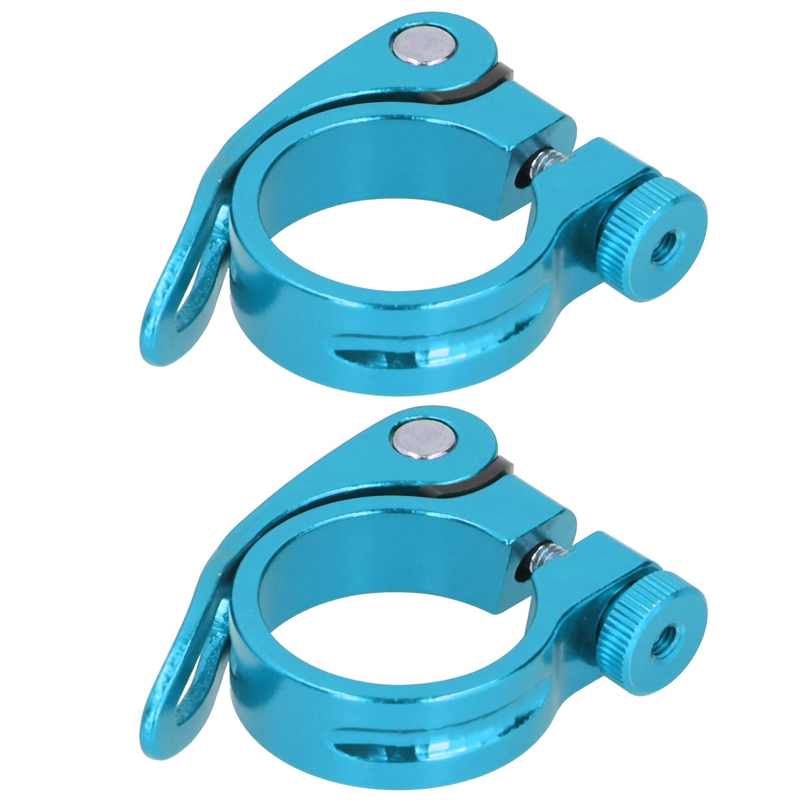 Lightweight Aluminum Alloy Bicycle Seat Tube Clamps - Quick Release Bike Saddle Clamp Set of 2 for Mountain Bikes - Perfect for Cycling, Commuting & Off-Road Adventures