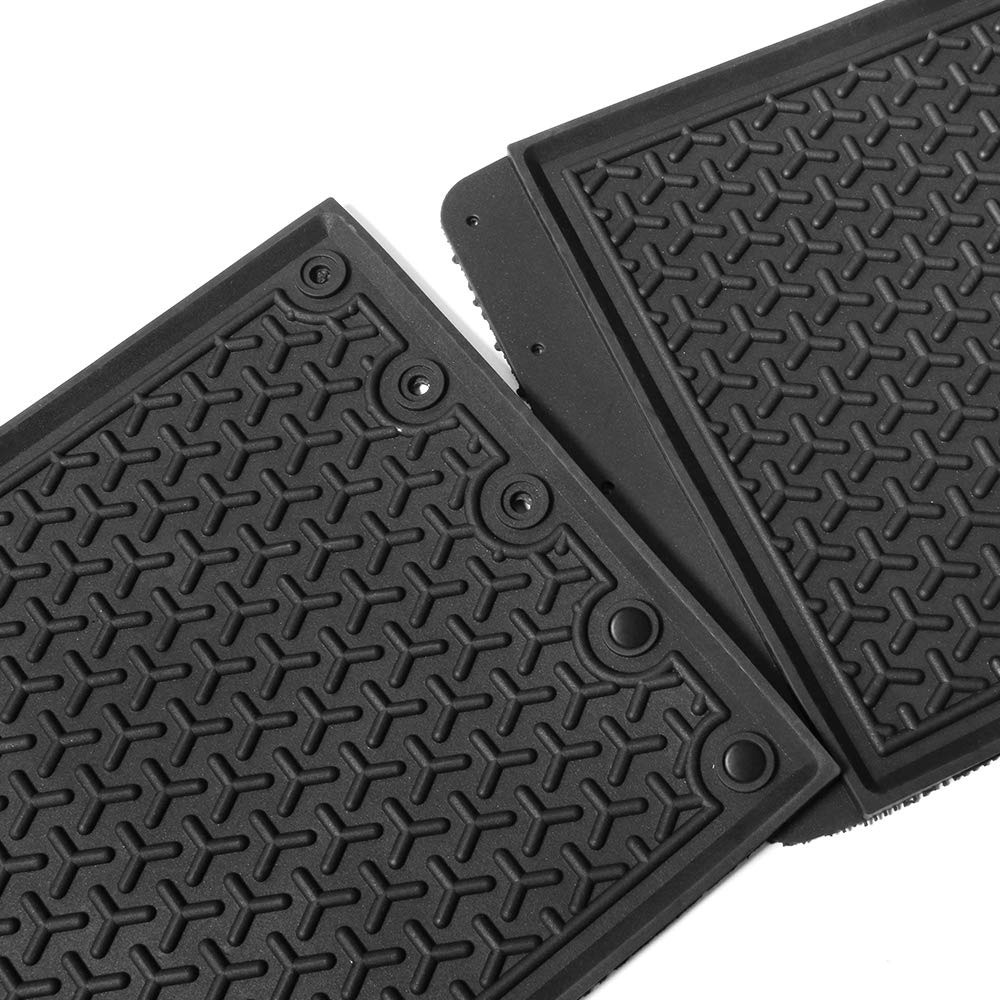 IKON MOTORSPORTS Custom Fit All-Weather Floor Mats for 2012-2019 Mercedes-Benz W166 ML/GLE Class - Premium Latex Rubber Car Interior Protection (Black) - Perfect for Daily Commute, Road Trips & Winter Driving