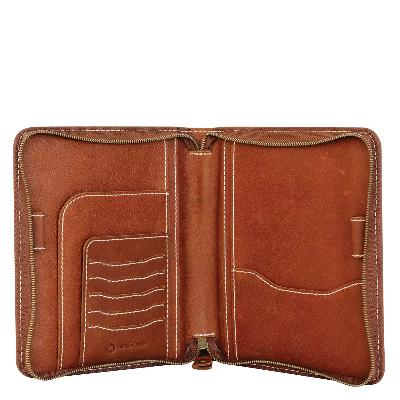 FranklinCovey Colt Leather Zipper Wire-Bound Notebook Cover - Classic Rustic Style for Business & Personal Use | Perfect for Office, Journaling & Travel Organization