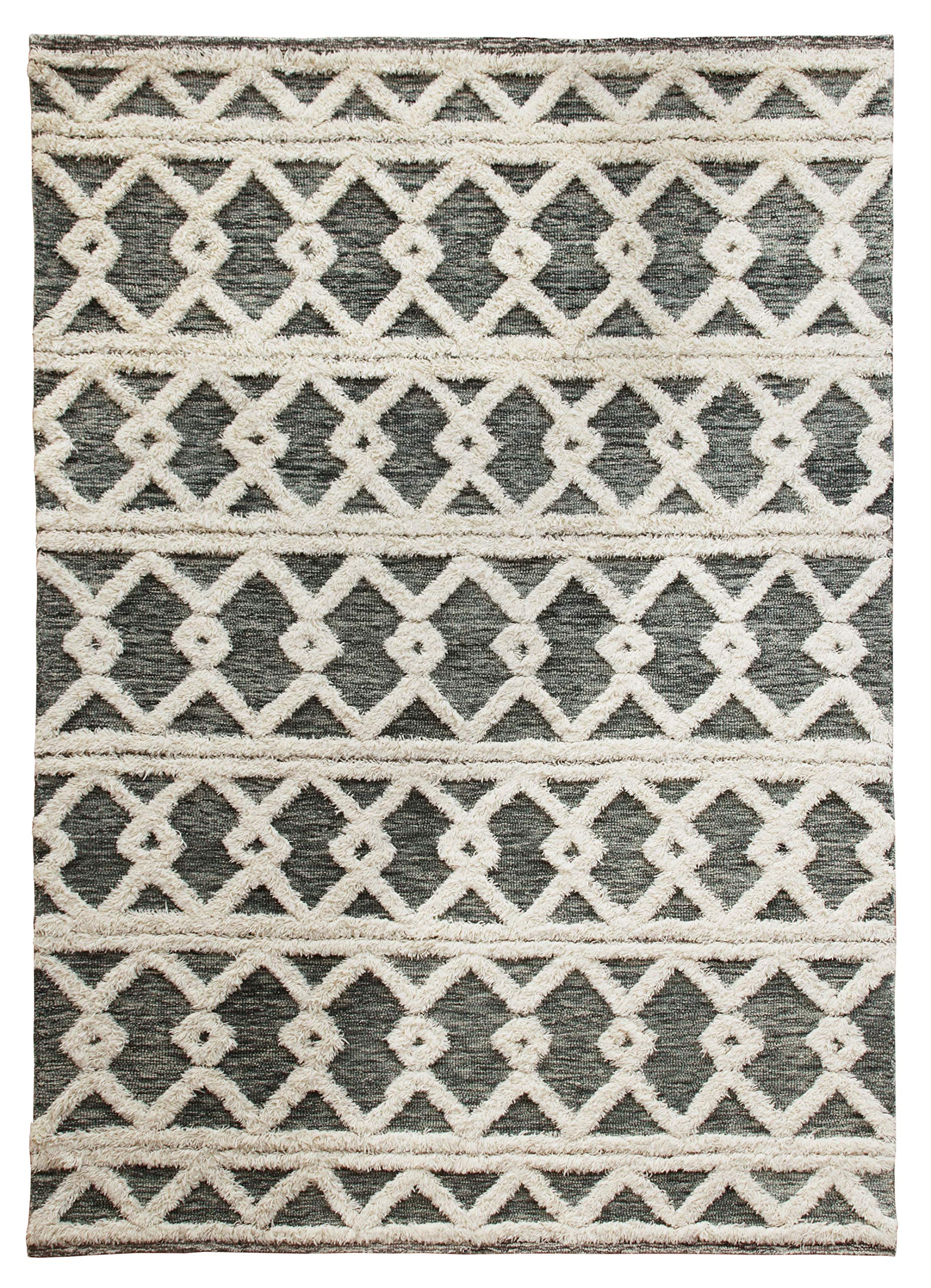LR Home Scandinavian Geometric Tufted Area Rug - Modern Nordic Design for Living Room, Bedroom & Office Decor