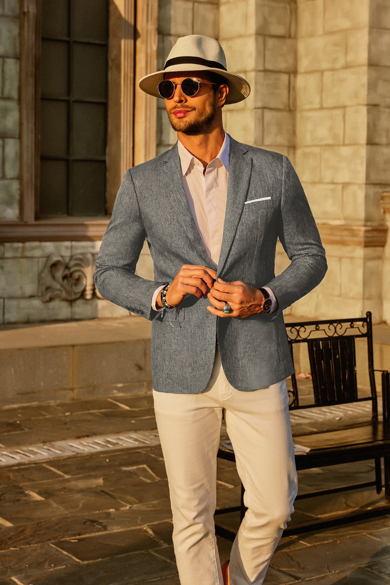 Men's Lightweight Casual Blazer - Single Button Business Suit Jacket for Office, Wedding & Formal Events | Breathable & Comfortable Sport Coat