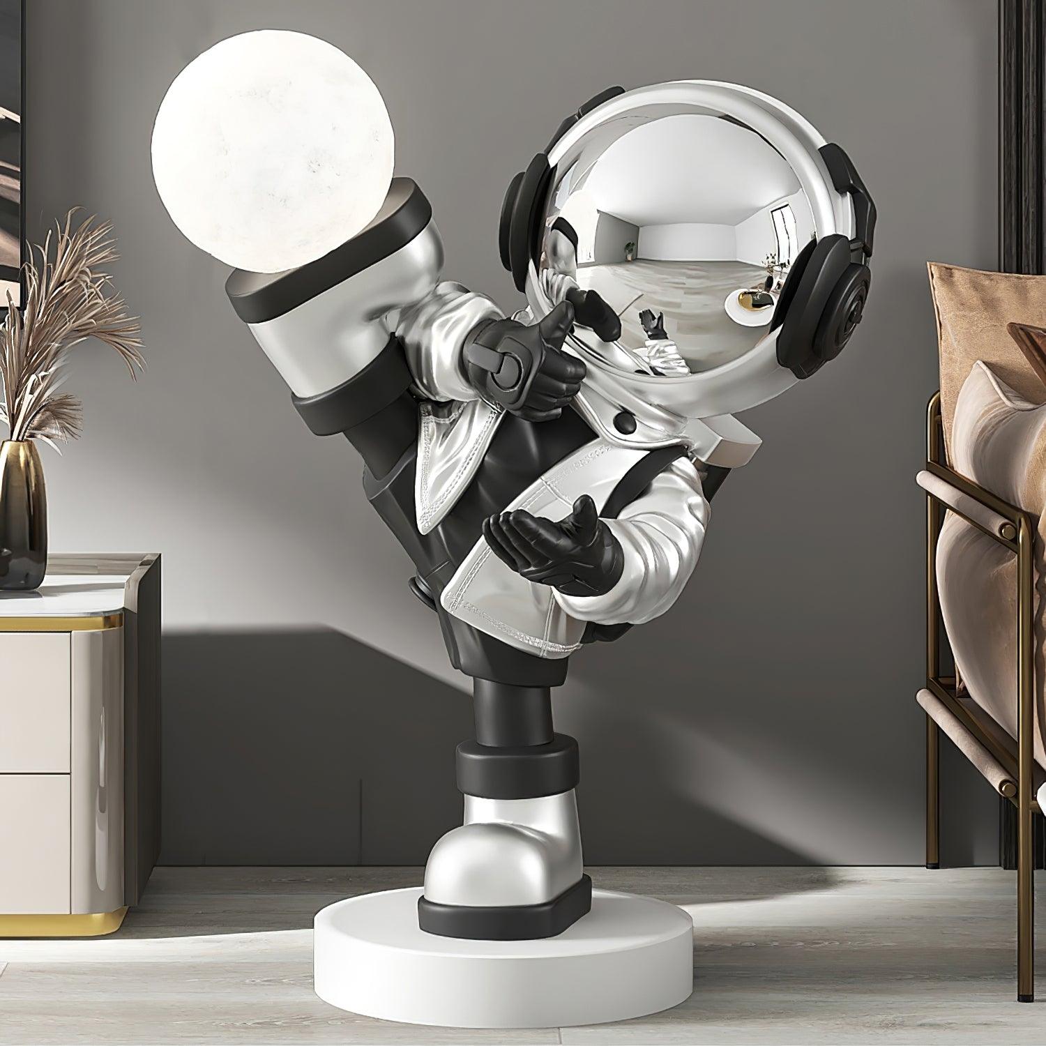 Effort Astronaut Rechargeable LED Floor Lamp with Built-in Battery - Modern Lighting for Living Room, Bedroom, or Office Space