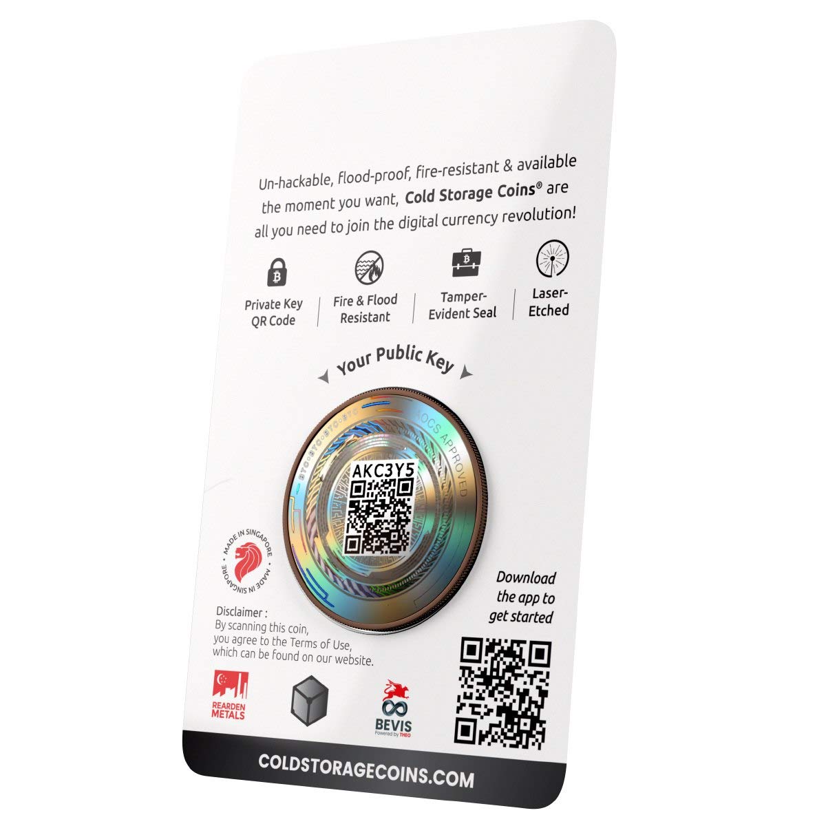 Secure Monero XMR Cold Storage Wallet - Offline Crypto Hardware Wallet for XMR, Unhackable & Fire-Resistant - Includes 1oz 999 Pure Copper Monero Coin - Ideal for Long-Term Crypto Storage & Secure Offline Transactions