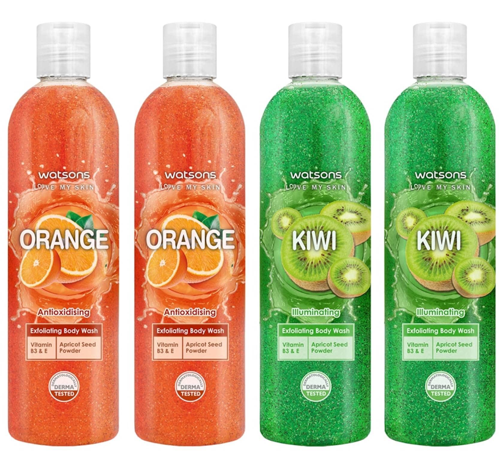 Watsons Exfoliating Shower Gel Set A01 - Gentle Exfoliation for Smooth Skin | Perfect for Daily Shower & Spa Day at Home