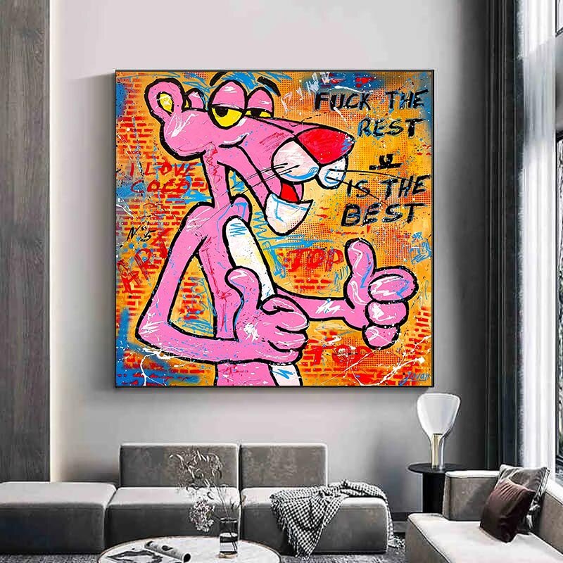 Chanel Pink Panther Canvas Art Print - High-Quality Wall Decor for Home & Office | Perfect Gift for Fashion & Art Lovers