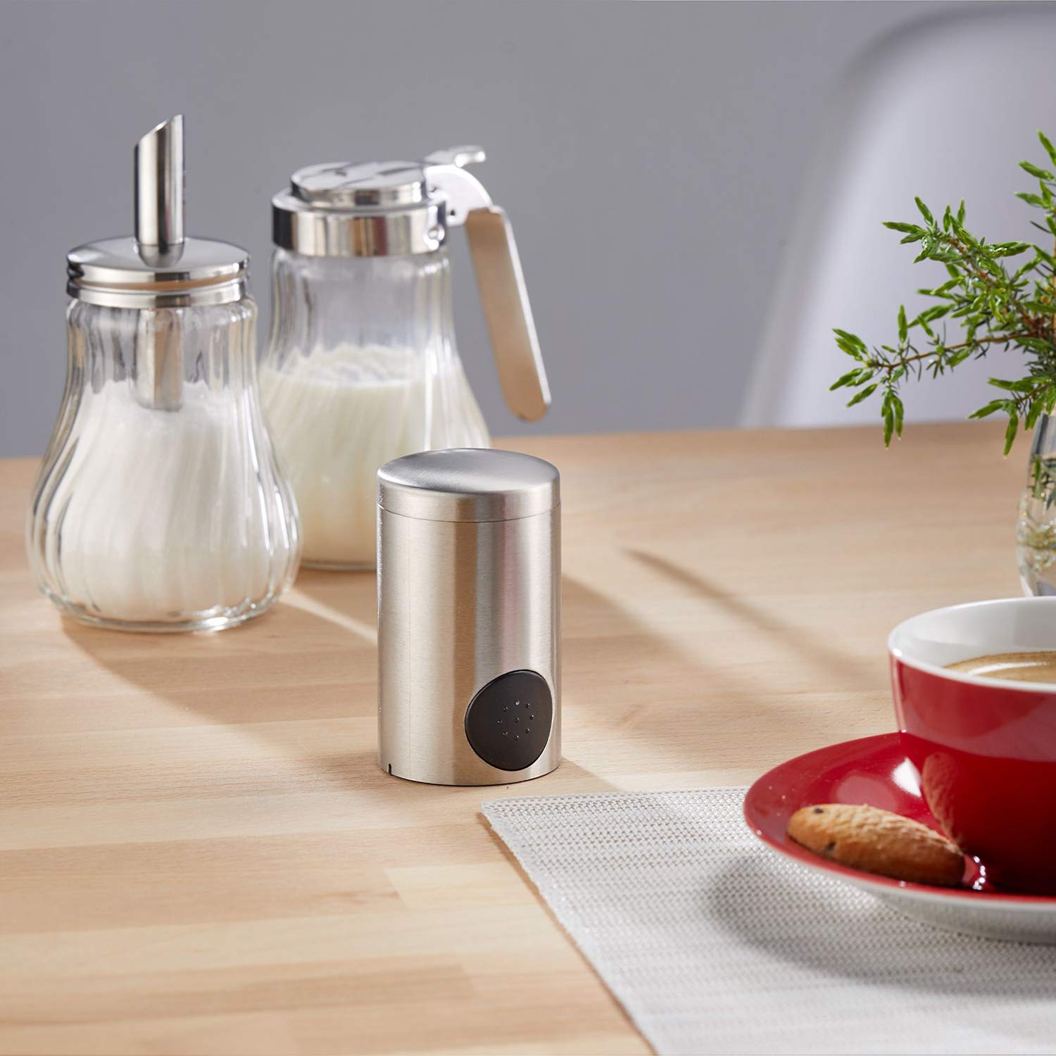 Westmark Sugar Dispenser Berlin - 250 mL/8.5 oz Glass Sugar Jar with Lid - Perfect for Coffee, Tea & Baking - Kitchen Countertop Storage for Granulated Sugar, Salt & Spices