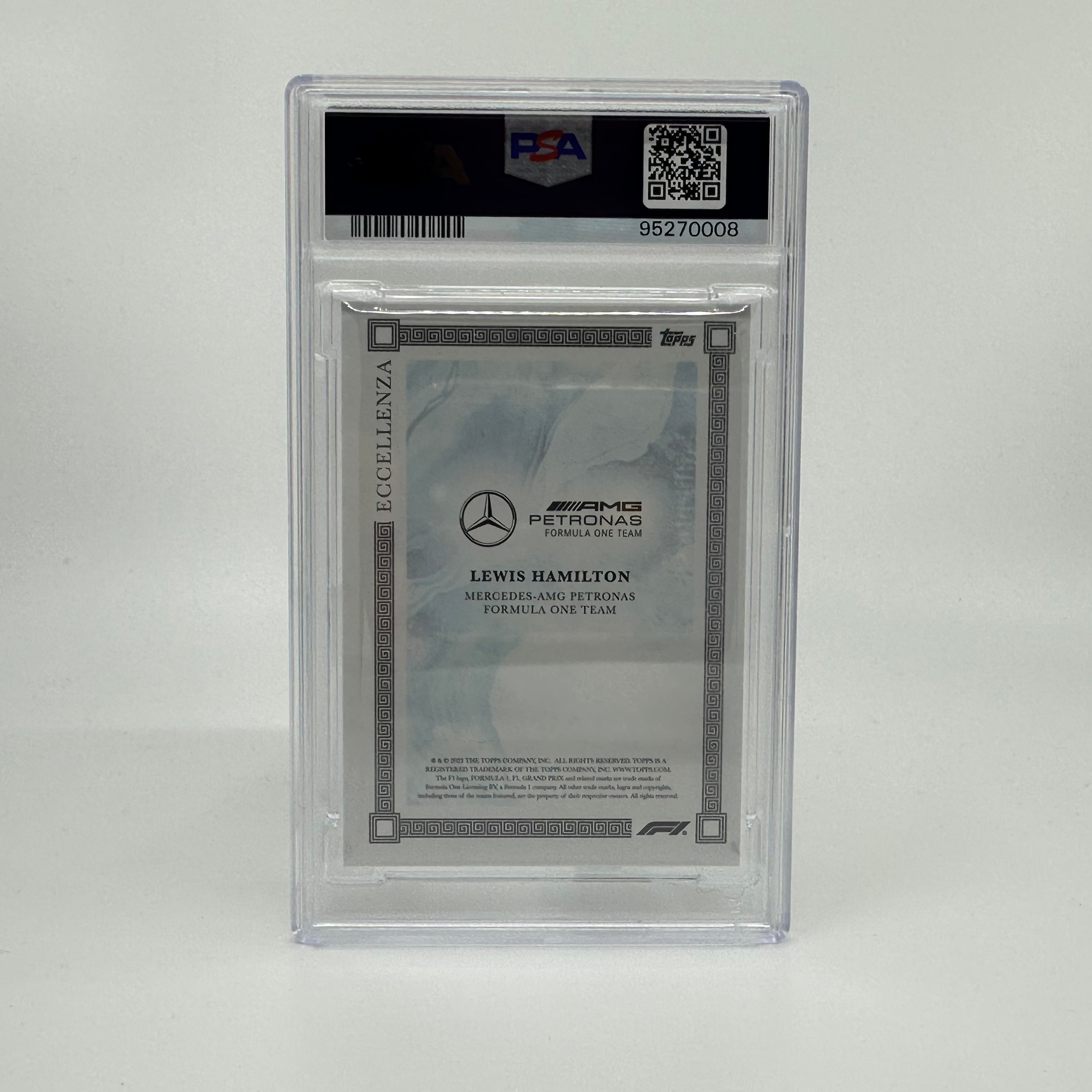 2023 Eccellenza Lewis Hamilton Blue PSA 9 29/49 Trading Card - Perfect for F1 Collectors, Sports Memorabilia Displays & Investment Portfolios