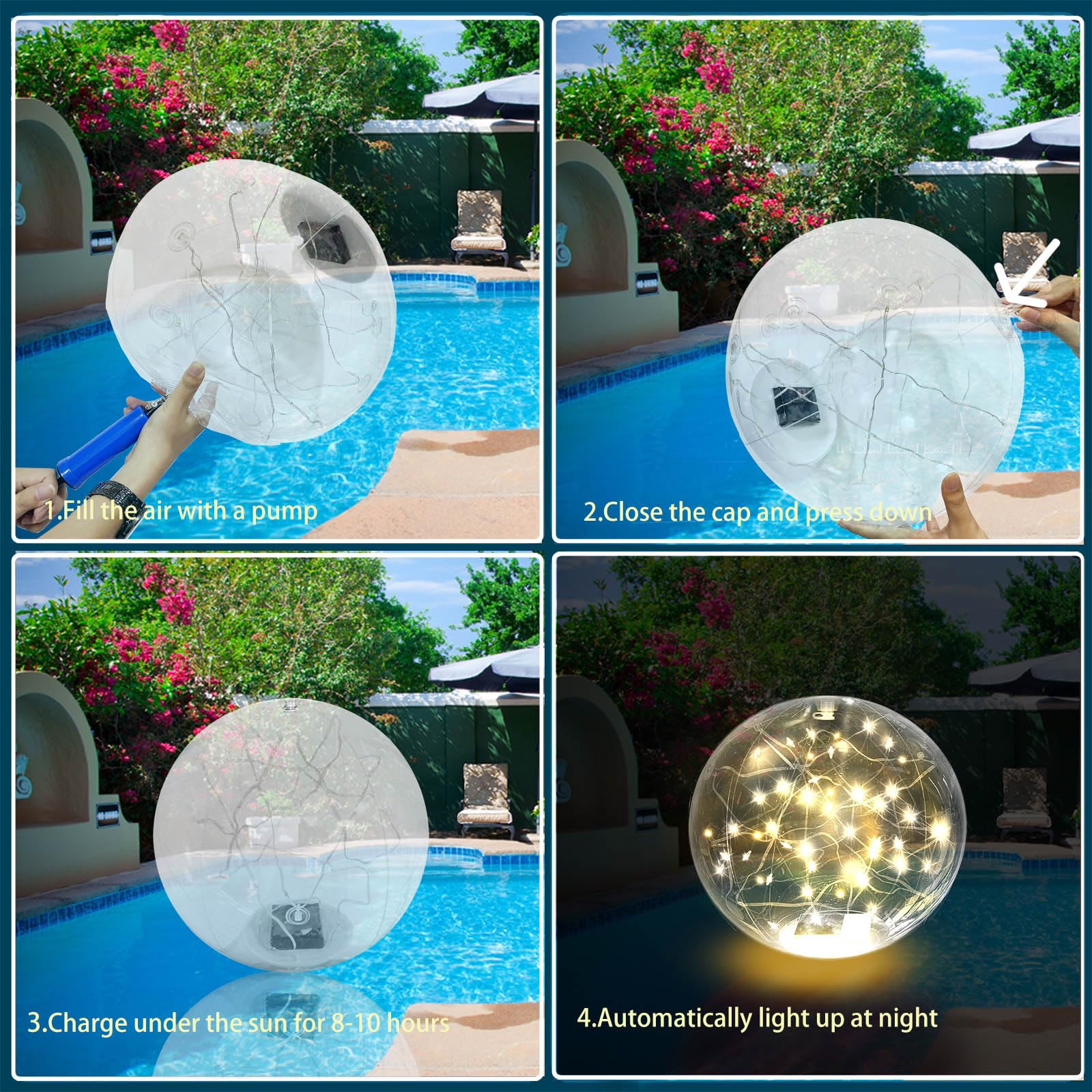 Solar Powered Floating Pool Lights - 14