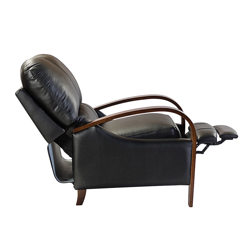 Melissa Genuine Leather Manual Recliner Chair - Handcrafted Full Grain Leather Living Room Recliner with Smooth Manual Mechanism, Perfect for Home Theater, Gaming, and Relaxation