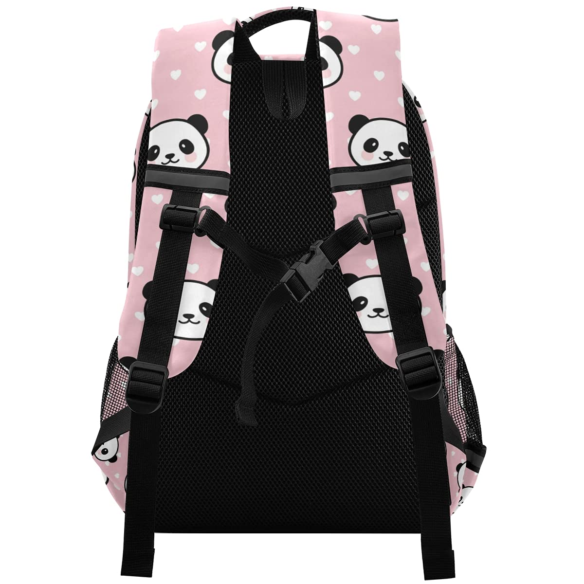 **MNSRUU Cute Panda Print Laptop Backpack for School, Travel & Hiking - Adjustable Chest Strap, Lightweight Rucksack for Boys & Girls - Perfect for College, Work & Outdoor Adventures**