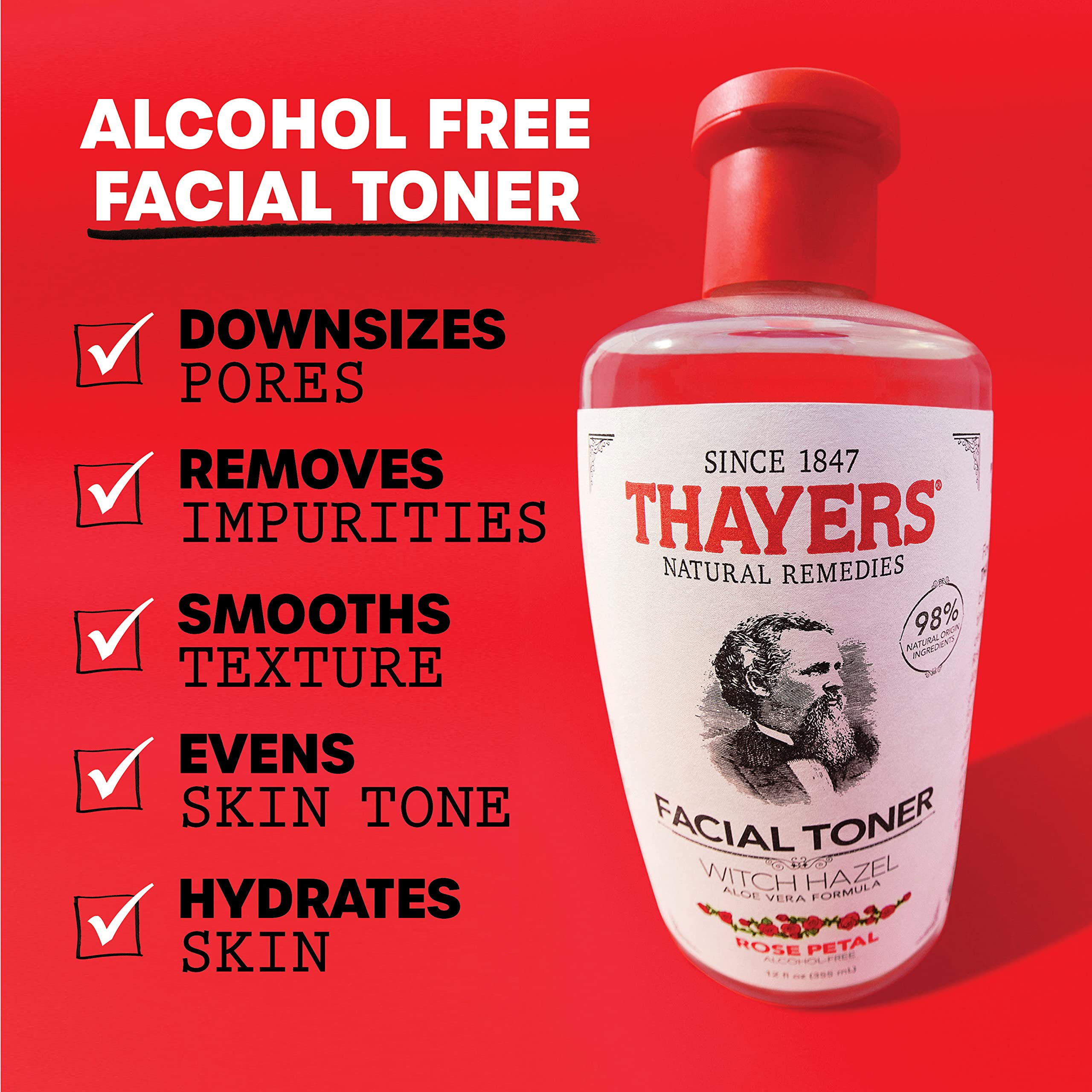**Thayers Alcohol-Free Rose Petal Toner with Aloe Vera (12 FL Oz) & pH Balancing Daily Cleanser (8 FL Oz) – Hydrating, Gentle Skincare for Dry & Sensitive Skin – Perfect for Daily Facial Care & Makeup Prep**
