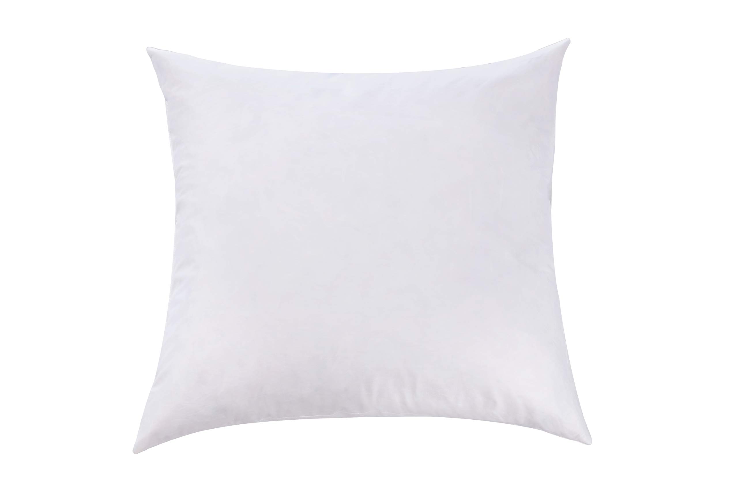 Premium White Goose Feather & Down Pillows - 2 Pack 20x20 Inch Decorative Throw Pillows with 100% Cotton Cover - Firm Support for Better Sleep - Perfect for Sofa, Bed, Couch & Home Decor
