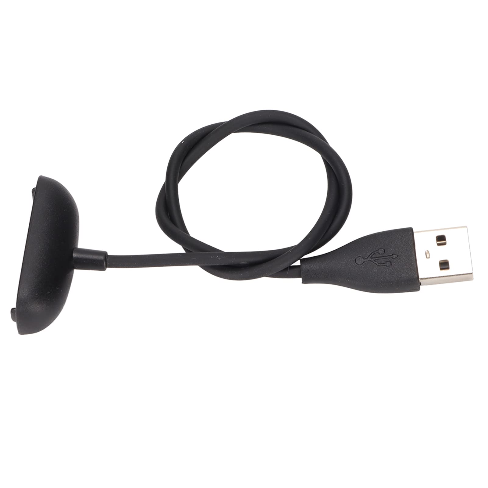 Shanrya Smart Bracelet USB Charging Cable - 30cm/11.8in Nylon Braided Charging Cord with Imported Plastic Components (Black) - Compatible with Smart Bracelets & Fitness Trackers - Perfect for Home, Office & Travel Use