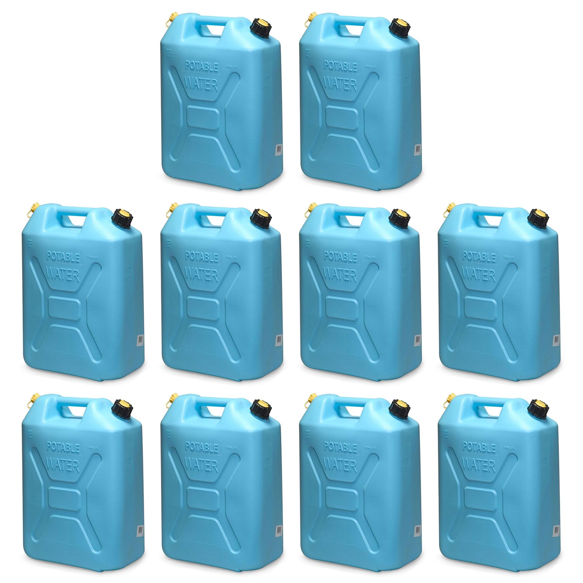 Scepter 5 Gallon Portable Water Jug - Military Style, BPA-Free Plastic, Reversible Spout for Easy Pouring | Ideal for Camping, Hiking, Emergency Preparedness & Outdoor Adventures (Blue)